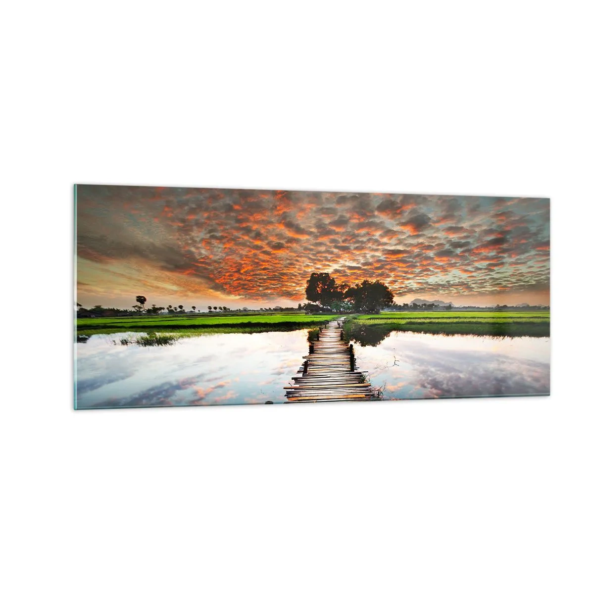 Impression sur verre - Image sur verre - Étendez vos bras - respirez - 100x40 cm