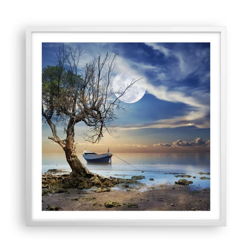 Affiche dans un cadre blanc - Poster - Est-ce la fin ou le début ? - 60x60 cm