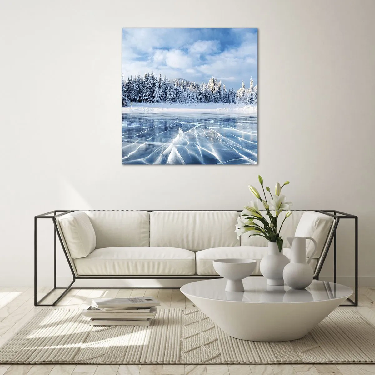 Impression sur verre - Image sur verre - Vue éblouissante et cristalline - 70x70 cm