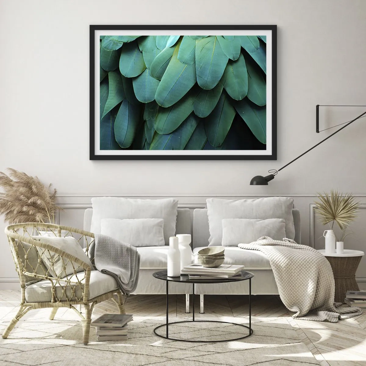 Affiche dans un cadre noir - Poster - Perfection de la nature du perroquet - 40x30 cm