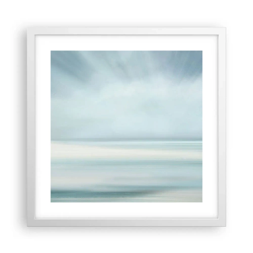 Affiche dans un cadre blanc - Poster - Paix à l'horizon - 40x40 cm