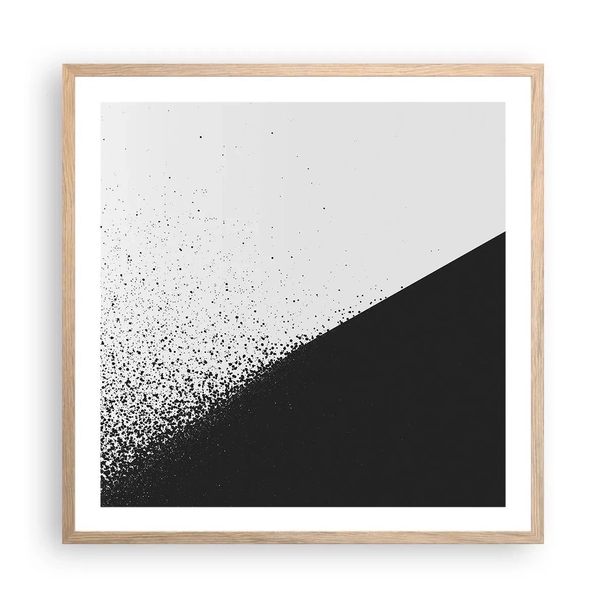 Affiche dans un chêne clair - Poster - De plus en plus vite, de plus en plus - 60x60 cm