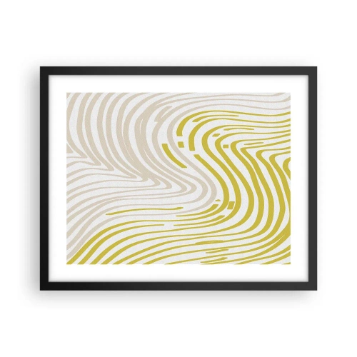 Affiche dans un cadre noir - Poster - Une composition au léger virage - 50x40 cm