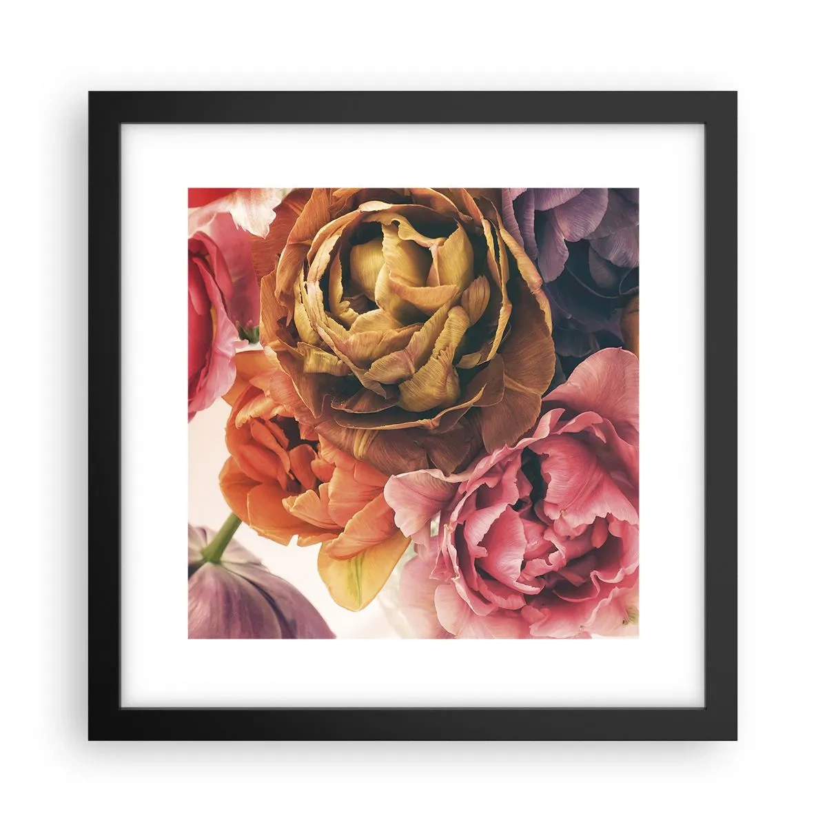 Affiche dans un cadre noir - Poster - La fête de la vie - 30x30 cm