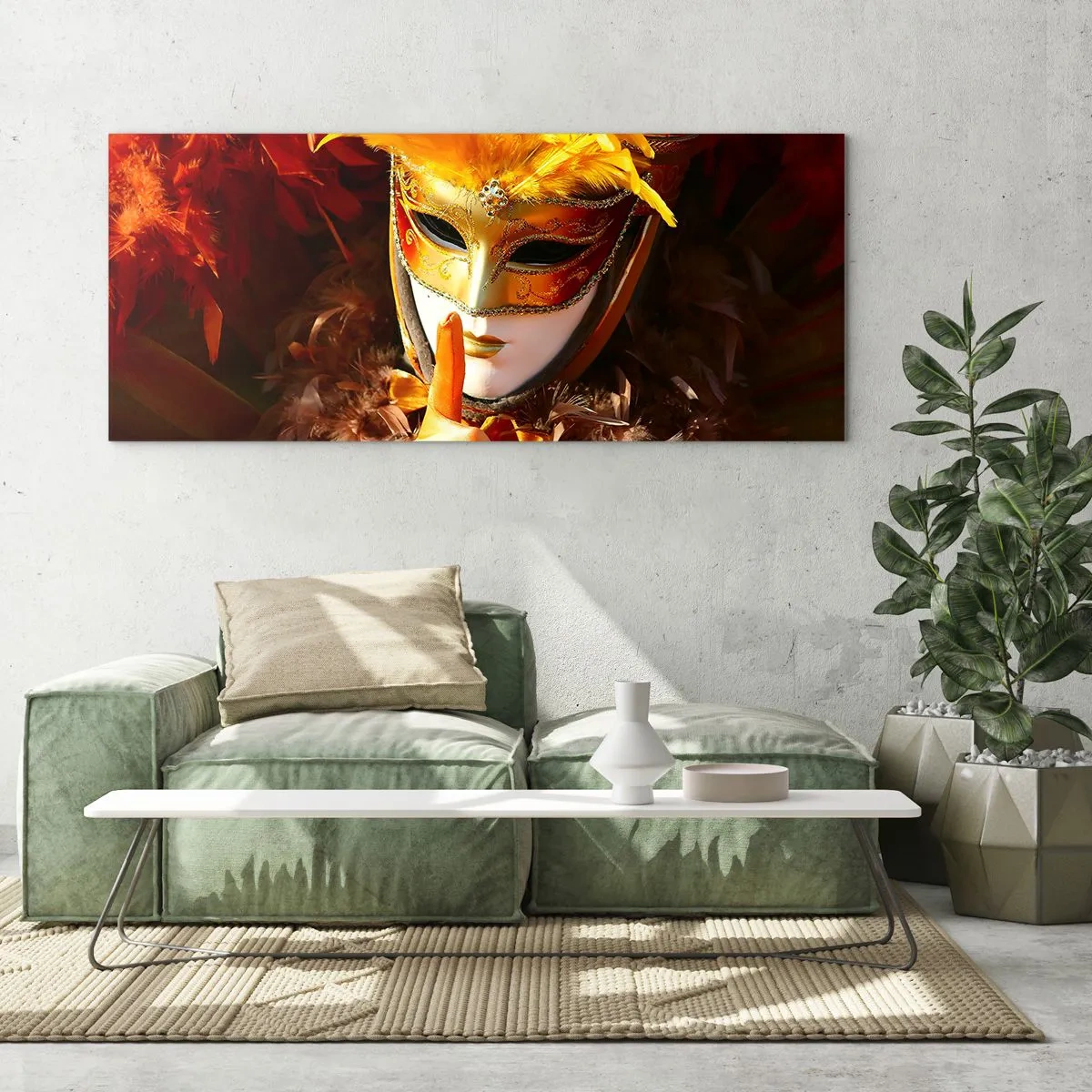Impression sur verre - Image sur verre - Le secret est une partie du jeu - 100x40 cm