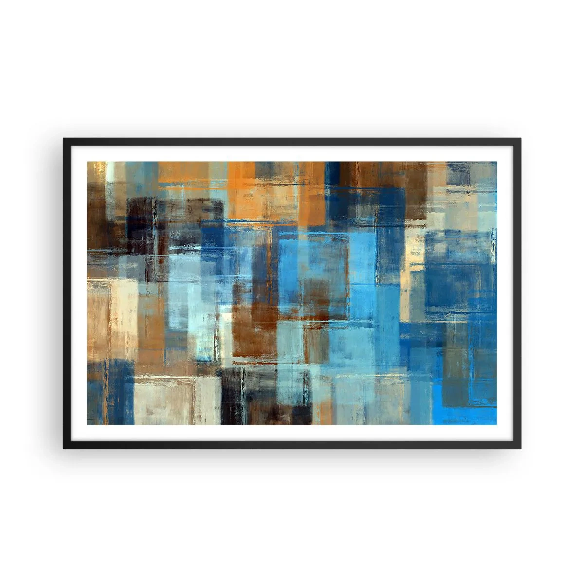 Affiche dans un cadre noir - Poster - A travers le voile bleu - 91x61 cm