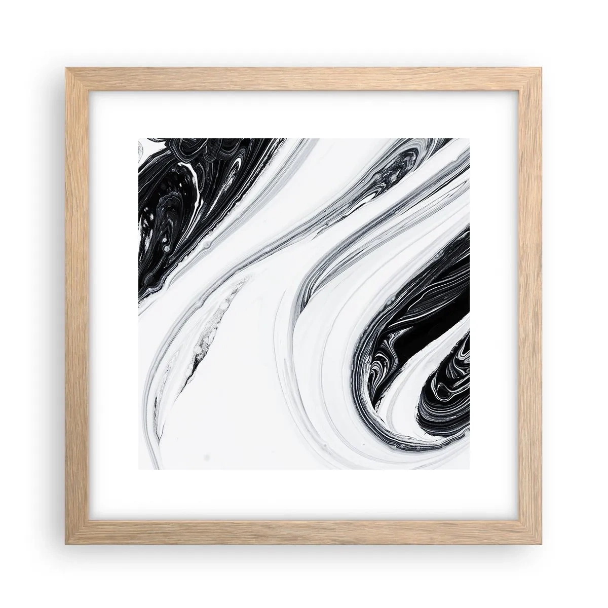 Affiche dans un chêne clair - Poster - Une combinaison d'opposés - 30x30 cm