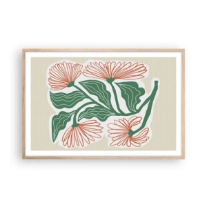 Affiche dans un chêne clair - Poster - Folk et moderne - 91x61 cm