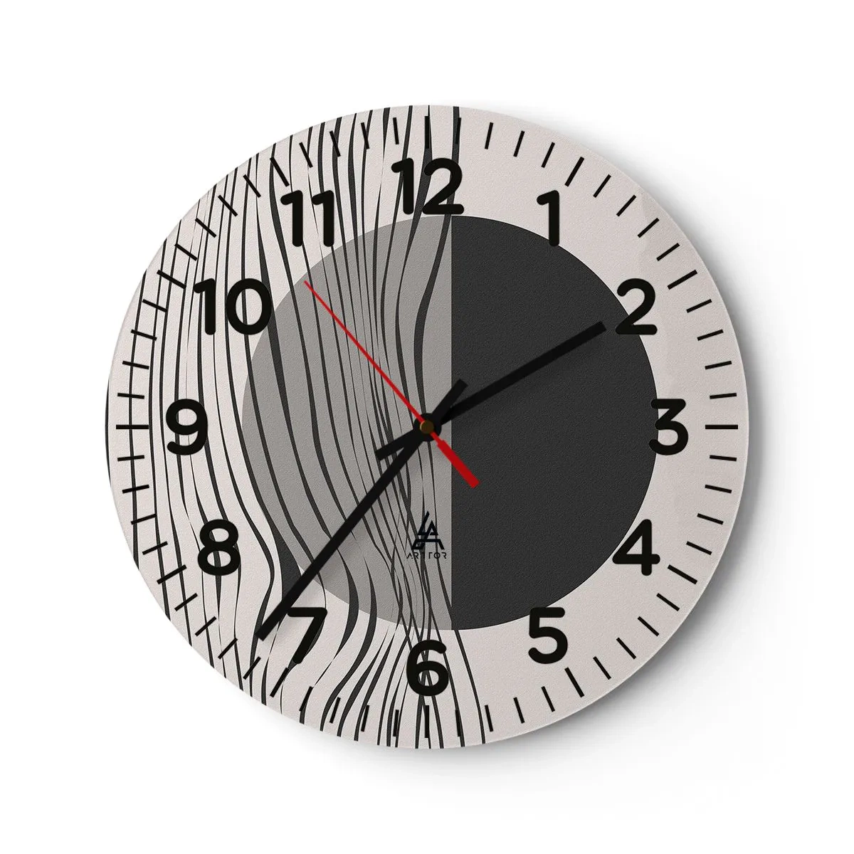 Horloge murale - Pendule murale - Demi composition - 40x40 cm
