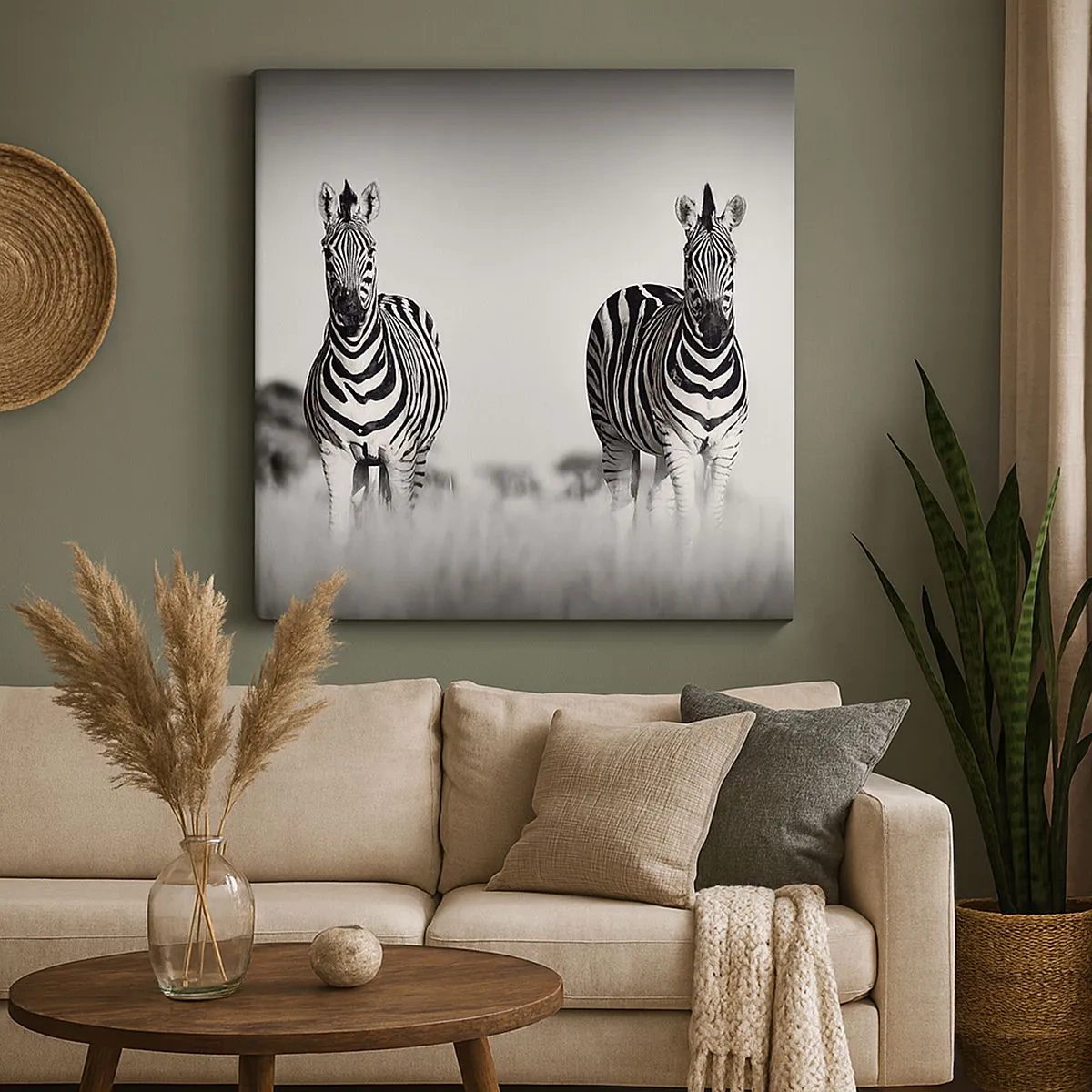 Impression sur toile - Image sur toile - Le monde est bel et bien noir et blanc - 30x30 cm