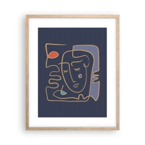 Affiche dans un chêne clair - Poster - En réflexion - 40x50 cm