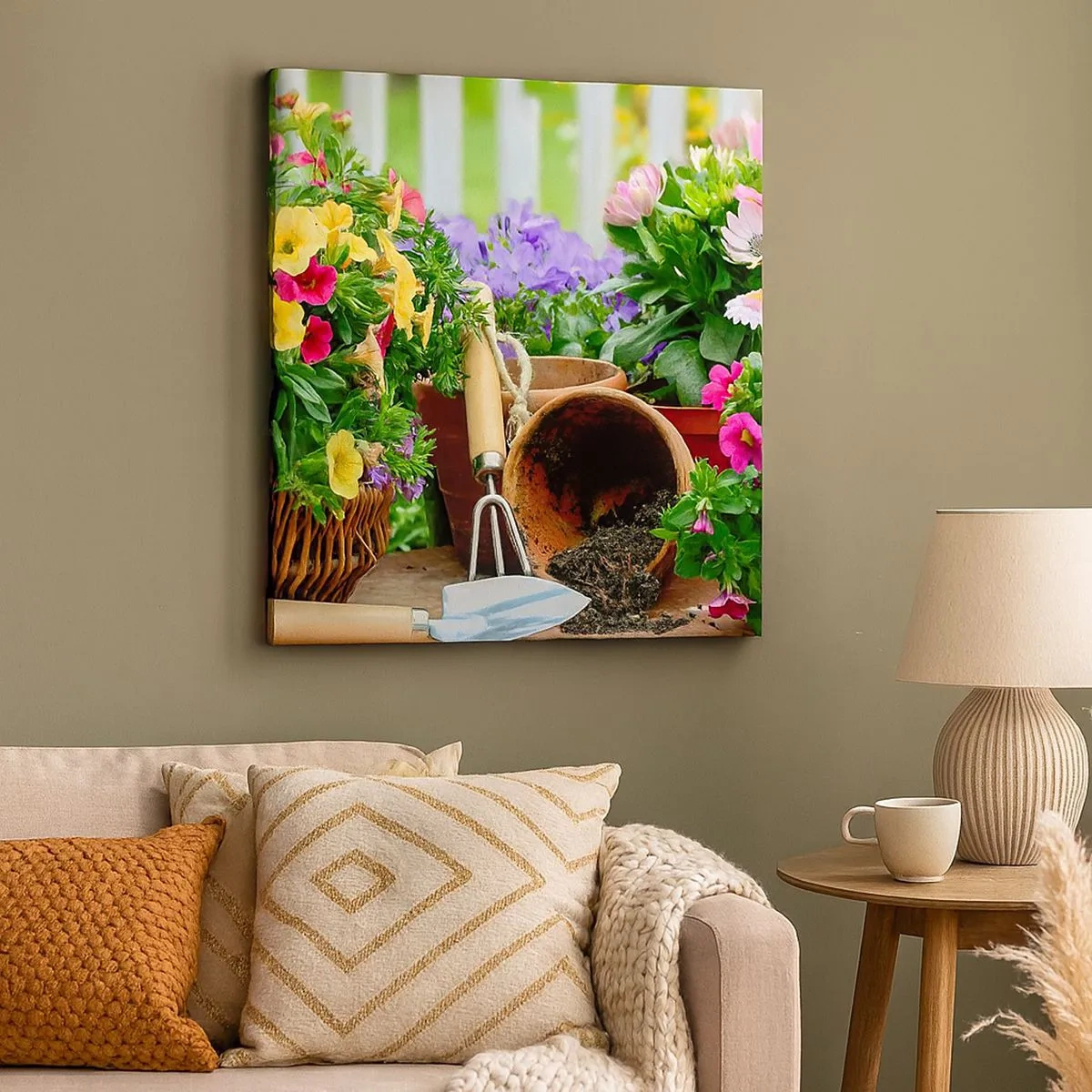 Impression sur toile - Image sur toile - Le jardin de Zosia - 30x30 cm