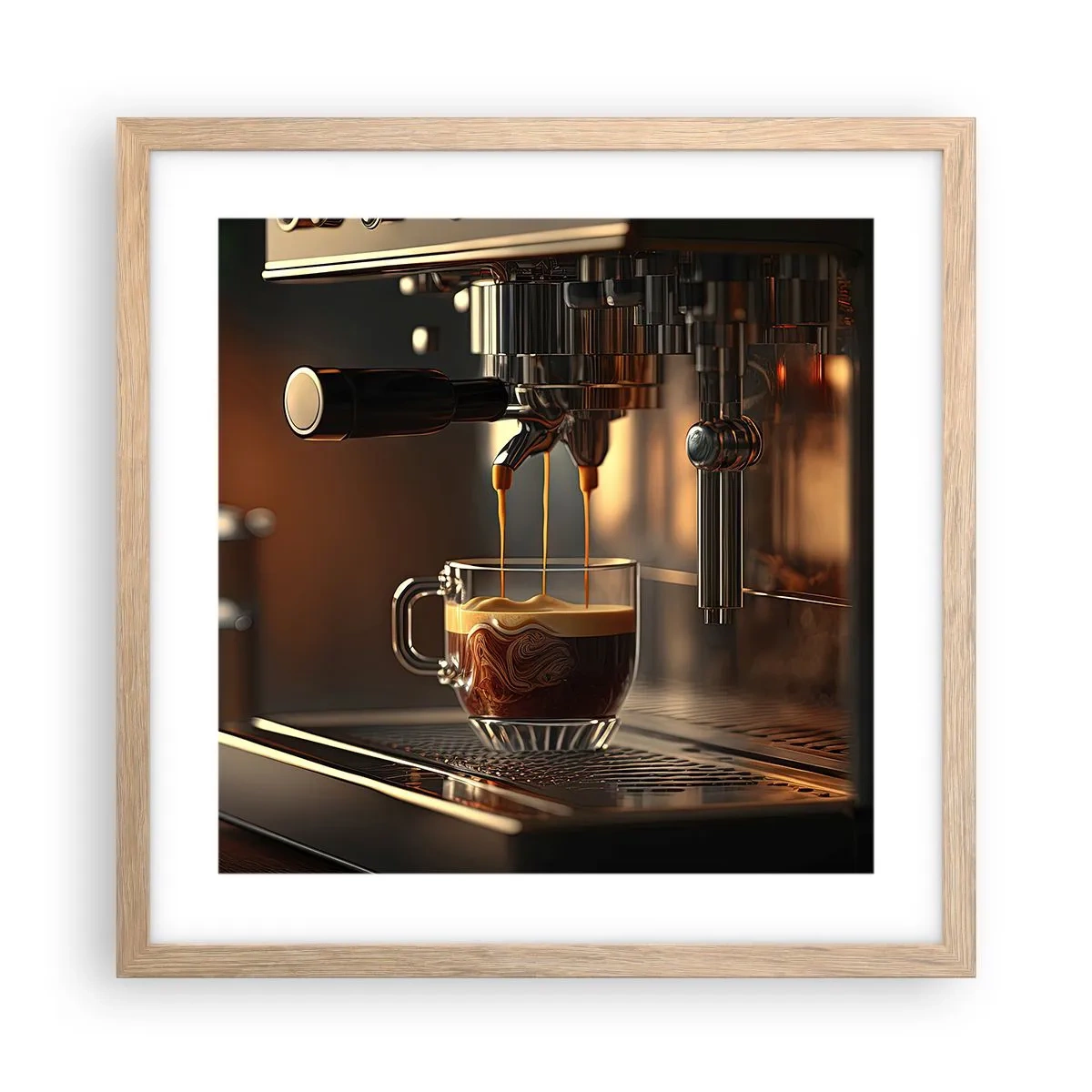 Affiche dans un chêne clair - Poster - Un mélange sensuel - 40x40 cm