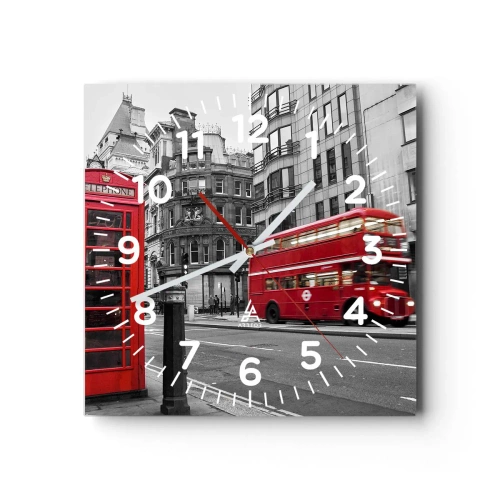 Horloge murale - Pendule murale - Le plus rouge d'Europe - 40x40 cm