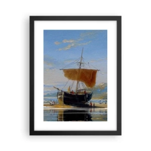 Affiche dans un cadre noir - Poster - Eau, terre, air - 30x40 cm