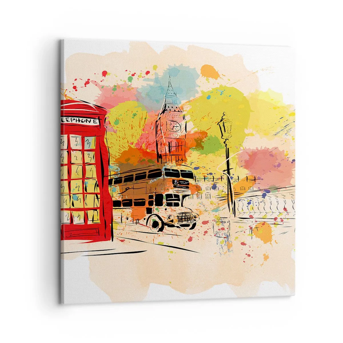 Impression sur toile - Image sur toile - La ville de la variété - 50x50 cm