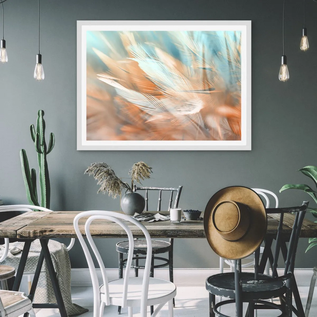 Affiche dans un cadre blanc - Poster - Au pays de la douceur - 40x30 cm