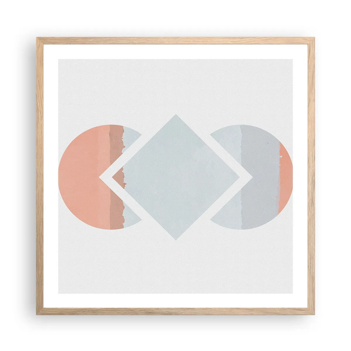 Affiche dans un chêne clair - Poster - La situation est clair - 60x60 cm