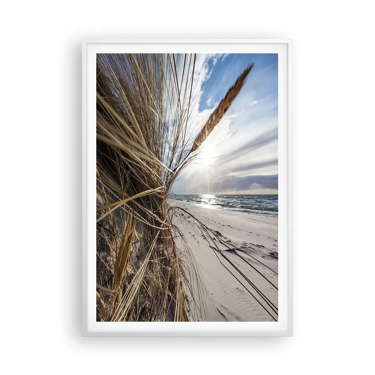 Affiche dans un cadre blanc - Poster - Rencontre des éléments - 70x100 cm