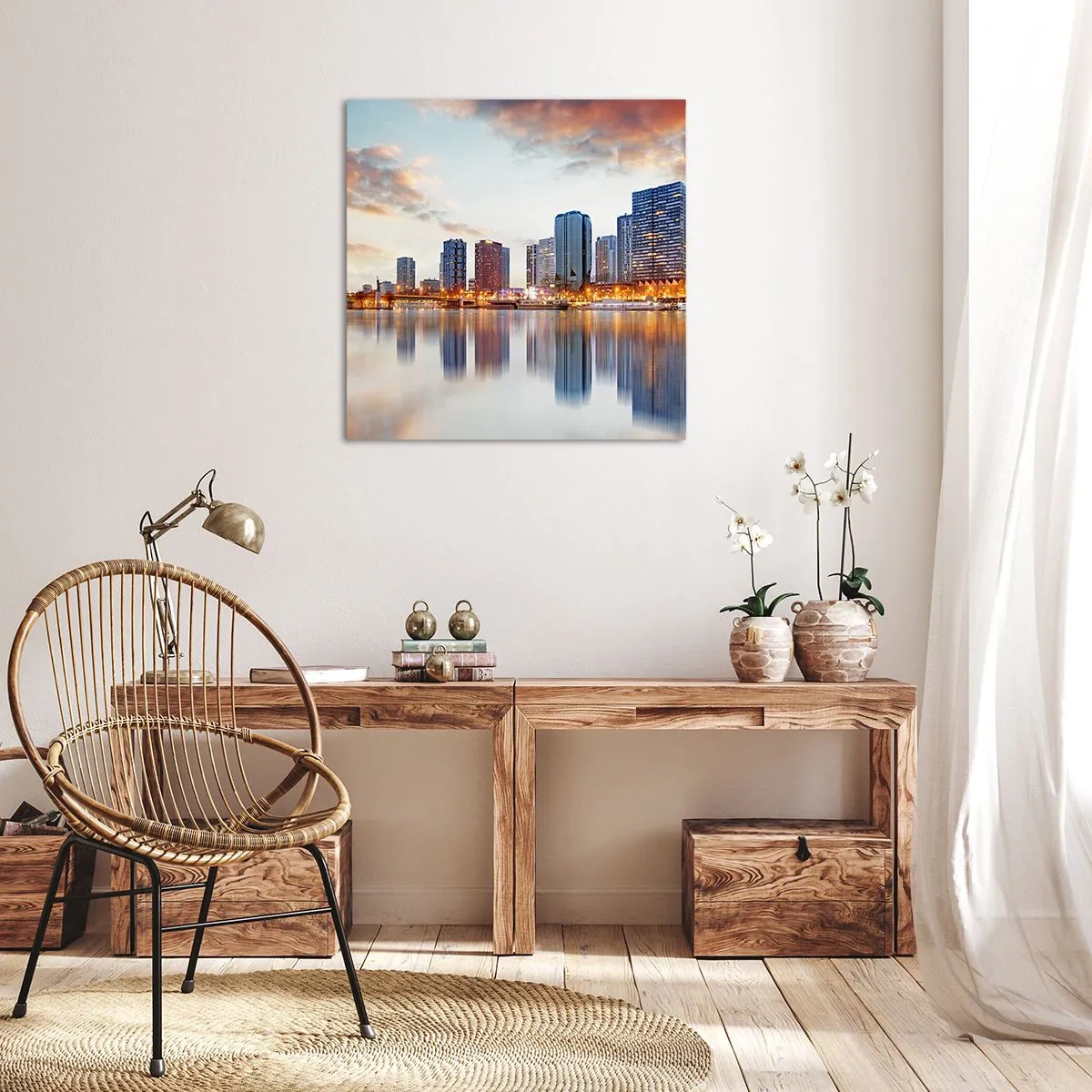 Impression sur toile - Image sur toile - La tranquillité monumentale de Paris - 40x40 cm