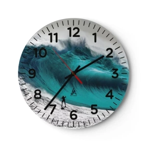 Horloge murale - Pendule murale - Challenge accepté - 40x40 cm