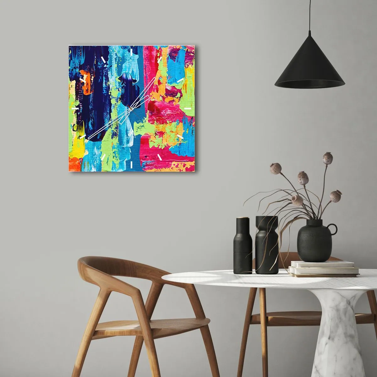 Horloge murale - Pendule murale - La vie est belle! - 40x40 cm