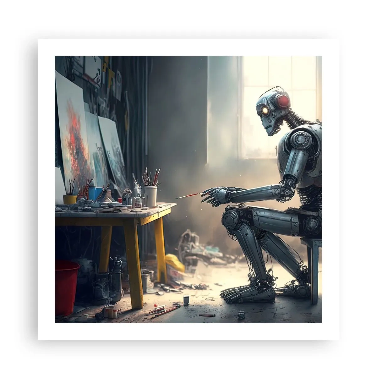 Affiche - Poster - L'acte de création - 60x60 cm