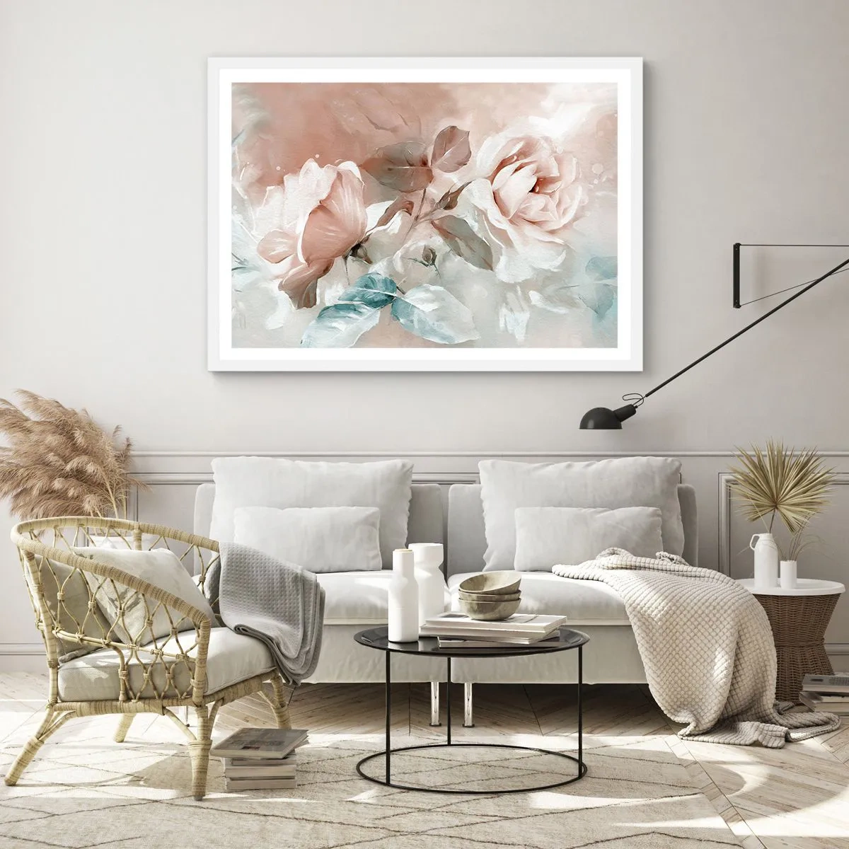 Affiche dans un cadre blanc - Poster - L'esprit du romantisme - 50x40 cm