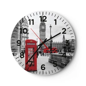 Horloge murale - Pendule murale - Sans aucun doute Londres - 40x40 cm