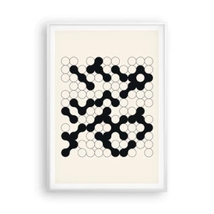 Affiche dans un cadre blanc - Poster - Jeu chinois – variation - 70x100 cm