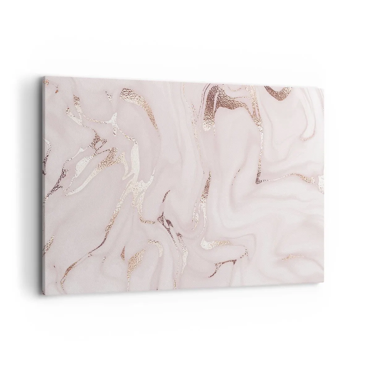 Impression sur toile - Image sur toile - Abstraction élégante dans des tons de rose et d'or - 120x80cm - Dans un châle rose - Décoration murale moderne pour le salon et la chambre ARTTOR