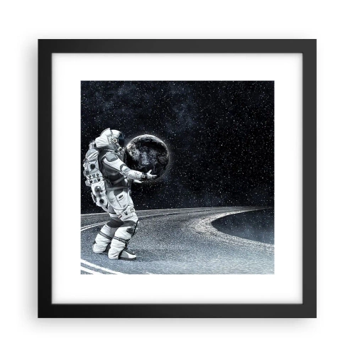 Affiche dans un cadre noir - Poster - Sur la Voie Lactée - 30x30 cm