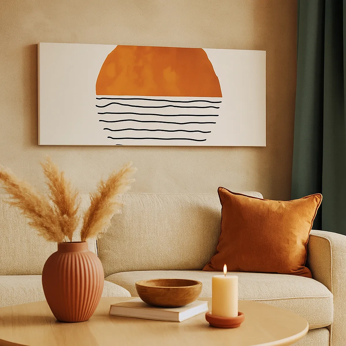 Impression sur toile - Image sur toile - Dans un climat japonnais - 30x30 cm