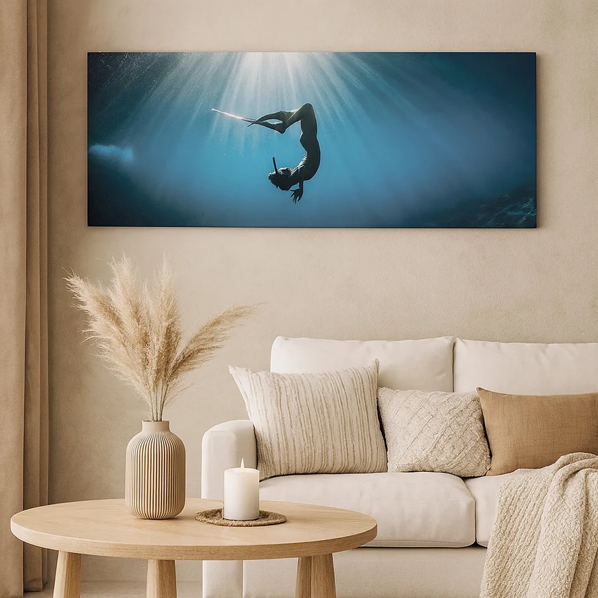 Impression sur toile - Image sur toile - Dans sous-marine - 30x30 cm