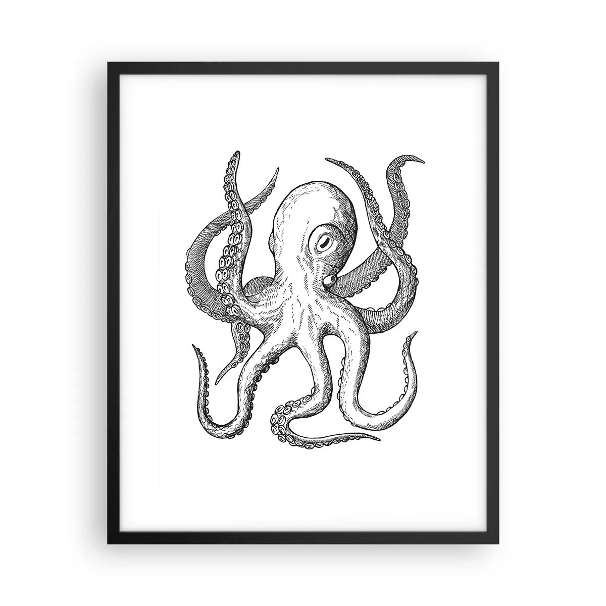 Affiche dans un cadre noir - Poster - Dansant avec les vagues - 40x50 cm