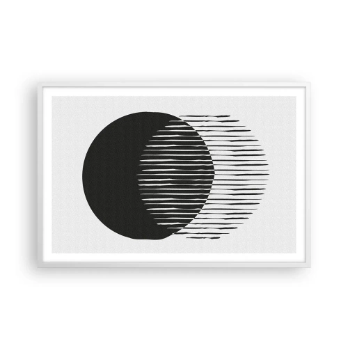 Affiche dans un cadre blanc - Poster - Son alter ego - 91x61 cm