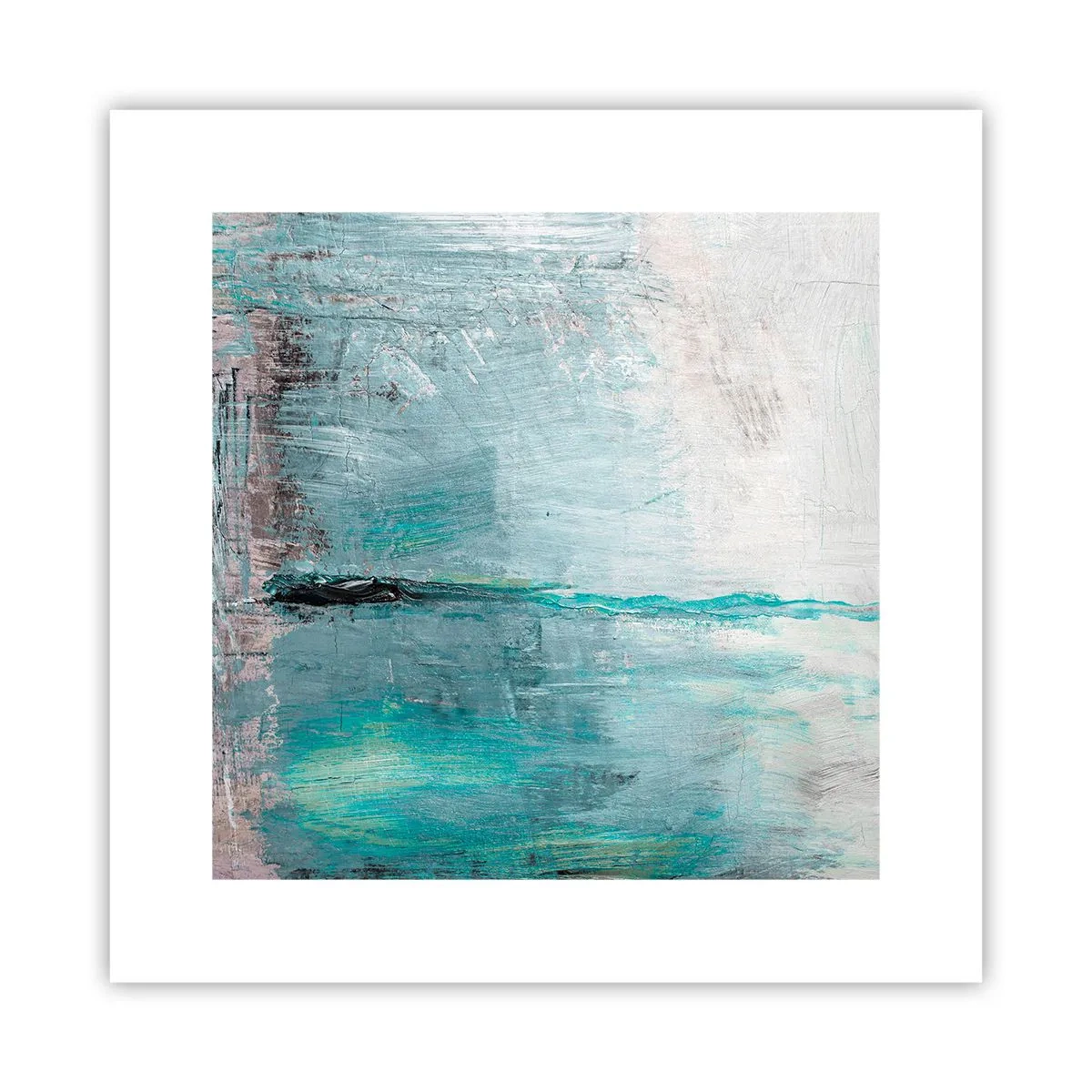 Affiche - Poster - Horizontalement en bleu - 30x30 cm