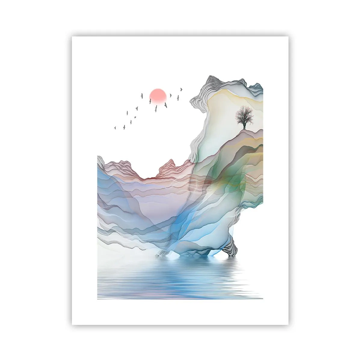 Affiche - Poster - Vers les montagnes de cristal - 30x40 cm