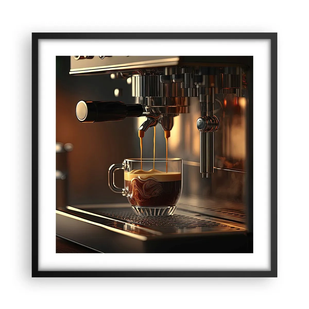 Affiche dans un cadre noir - Poster - Un mélange sensuel - 50x50 cm