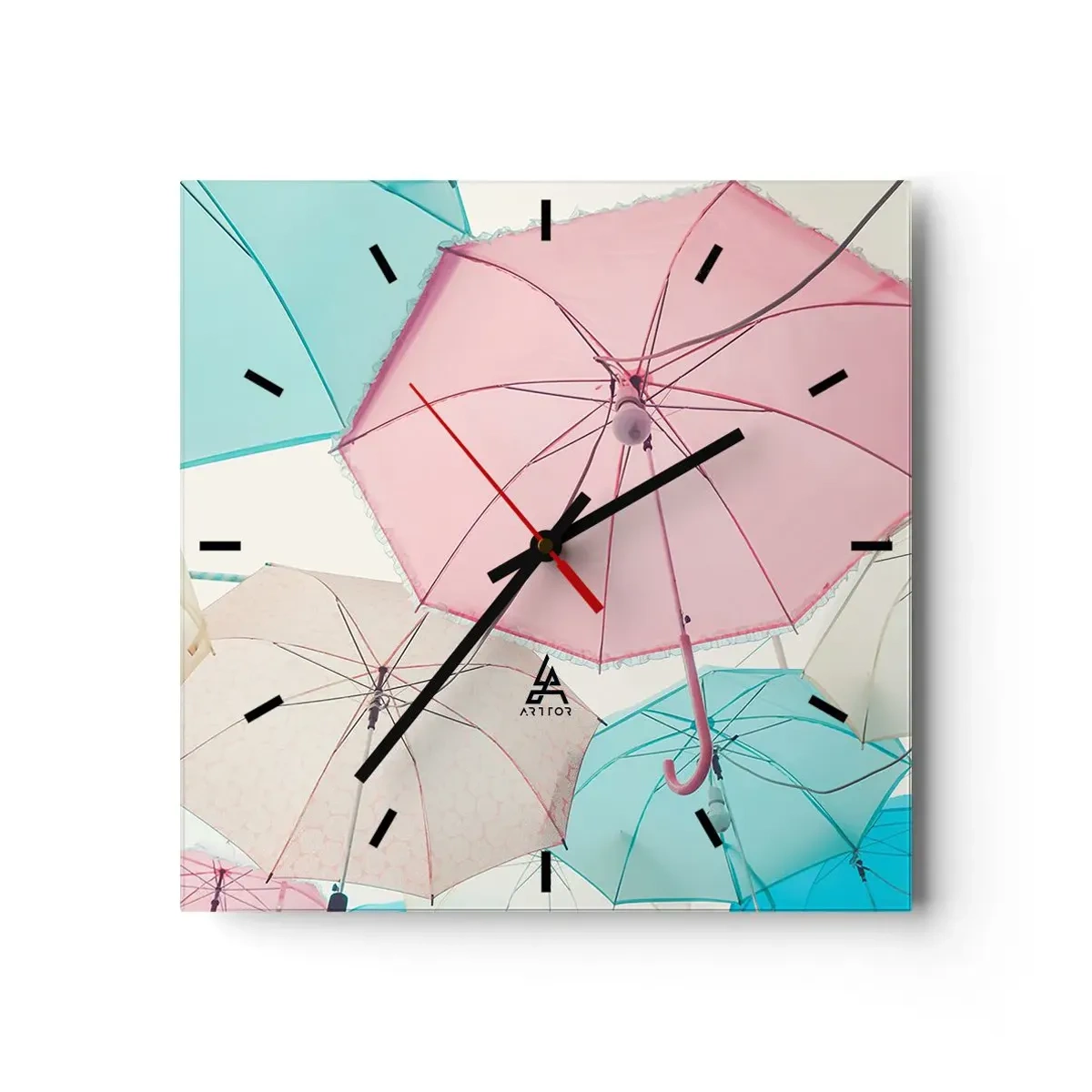 Horloge murale - Pendule murale - Parfois le soleil, parfois la pluie - 40x40 cm