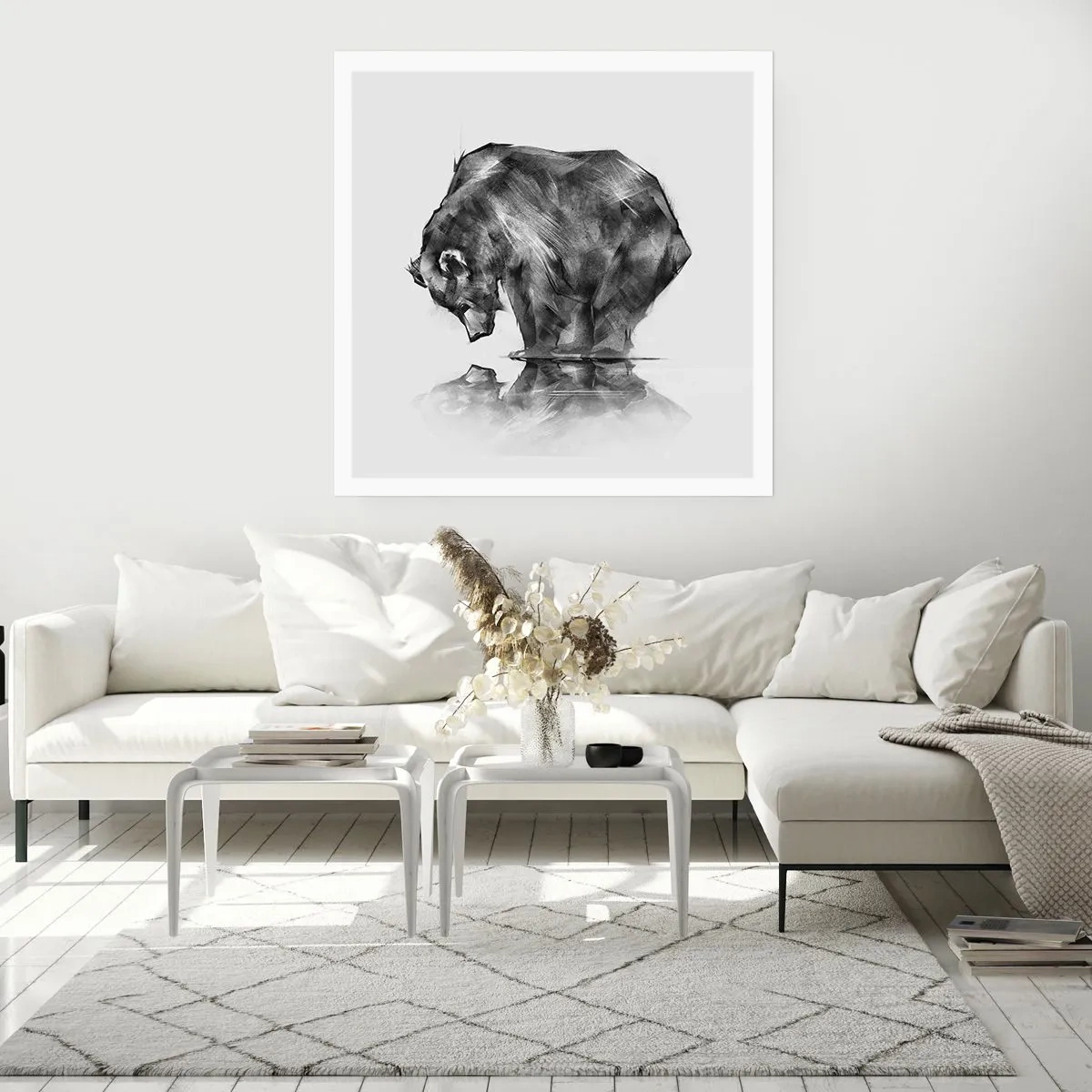 Affiche - Poster - Ravi de rencontrer quelqu'un de proche - 50x50 cm