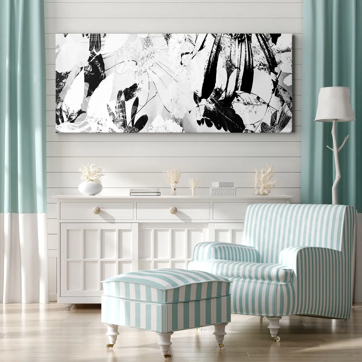 Impression sur toile - Image sur toile - Automne en négatif - 100x40 cm