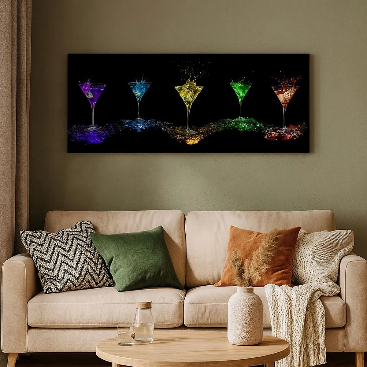 Impression sur toile - Image sur toile - Couleurs de joie en verre de cristal - 100x40 cm
