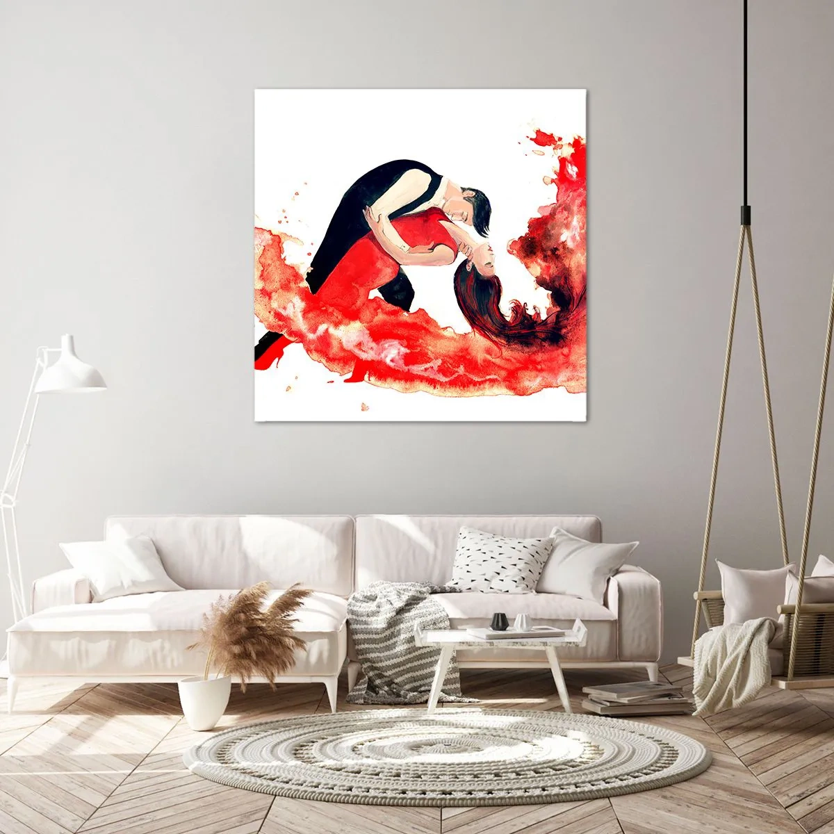 Impression sur toile - Image sur toile - Tango - une vague sensuelle - 50x50 cm