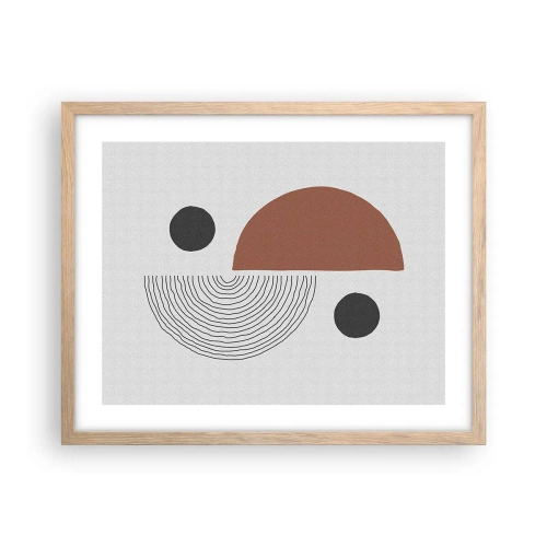 Affiche dans un chêne clair - Poster - Perfection de la roue - 50x40 cm