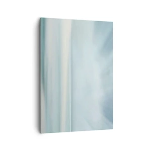 Impression sur toile - Image sur toile - Un paysage minimaliste aux nuances délicates de bleu - 50x70cm - Paix à l'horizon - Décoration murale moderne pour le salon et la chambre ARTTOR