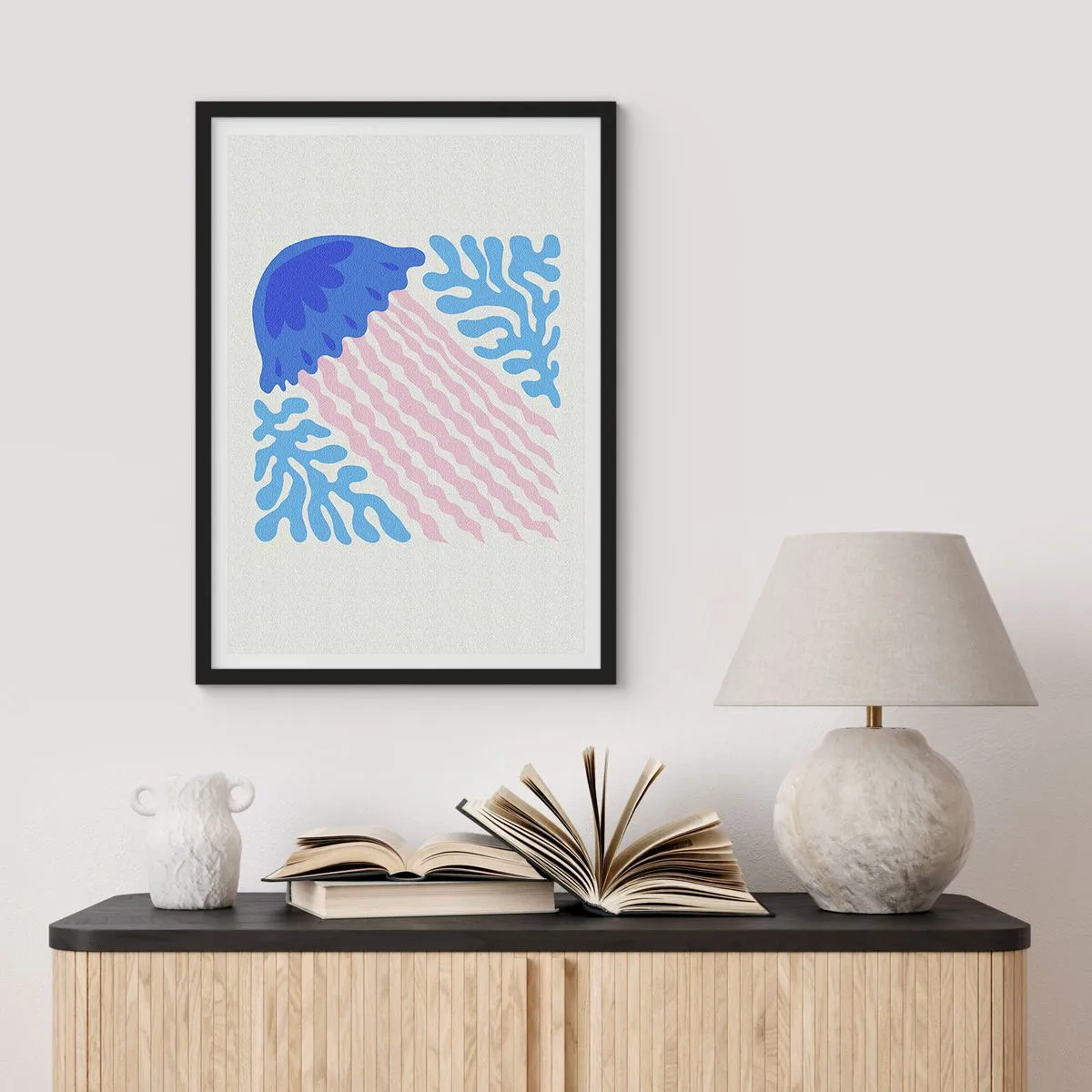 Affiche dans un cadre noir - Poster - Comme d'un autre monde - 30x40 cm