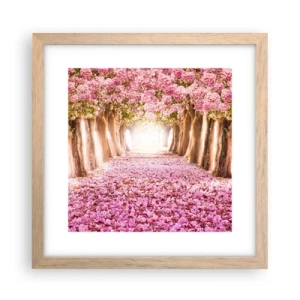 Affiche dans un chêne clair - Poster - La route du paradis - 30x30 cm