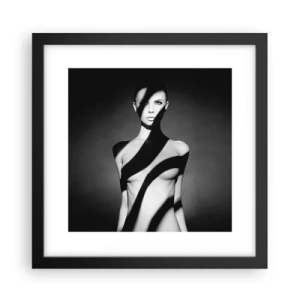Affiche dans un cadre noir - Poster - Dans la brillance et l'ombre - 30x30 cm