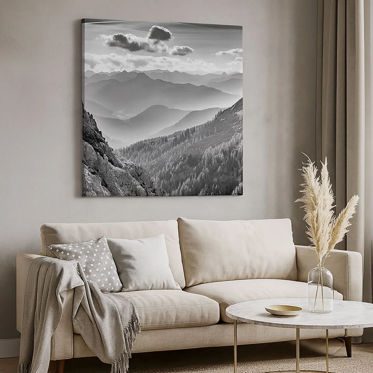 Impression sur toile - Image sur toile - Jusqu'à l'horizon - 30x30 cm